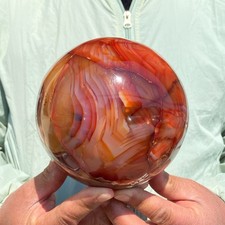 6.61LB Natural Carnelian Red Quartz Agate Chalcedony Crystal Sphere Healing picture