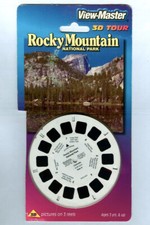 Vintage 2000 ROCKY MOUNTAIN National Park 3D Tour VIEW-MASTER 3-Reel Set on Card picture
