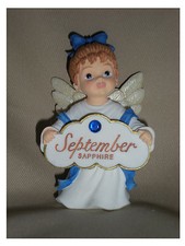 BIRTHSTONE ANGEL FIGURINE - SEPTEMBER - SAPPHIRE - JEANE'S THINGS picture