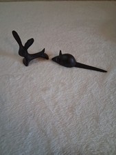 Pablo Critter - Cast Iron Bunny Brown and Mouse Figurine picture