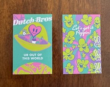 2 Dutch Bros Coffee Valentines Day Cards  Not stickers Rare picture