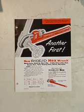 Vintage Ridge Tool Co Ridgid Hex Wrench Sales Brochure Sheet  picture