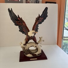 Montefiori Collection Italy Design: Open Winged Eagle Sculpture on Snowy Branch picture