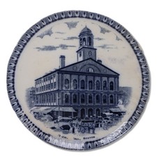 Frank Beardmore Faneuil Hall Boston Souvenir Plate 7 3/4