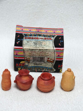 C1996 Enesco Amigos Sol 4 pc. Terra Cotta Mini Pots #267988 1
