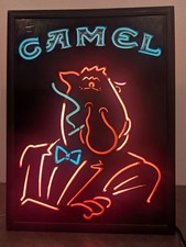 Joe Camel Neon Sign Famous Cigarette Advertising Piece - Great Condition picture