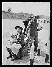 Halifax County Virginia 1930s Black Family Waiting for Ride into Town picture