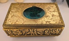 Vintage Eschle West Germany Singing Bird Automaton Music Box Gilt Enamel Works picture