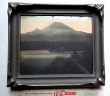 Nice Framed 1911 Asahel Curtis Photograph Antique Original Mount Rainier picture