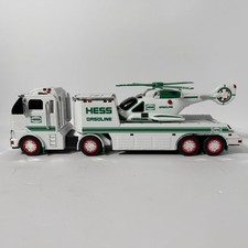 Hess 2006 Toy Truck and Helicopter White Green Tested Works No Box picture