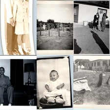 x6 LOT c1940s African American Black History Snapshot Photos Family Fashion 6