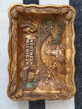 Northern Michigan, Mackinac Straits Bridge Wooden Ashtray picture