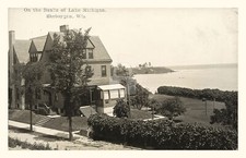 Lake Michigan Sheboygan WI Wisconsin 1911 RPPC Photo Postcard Copy picture