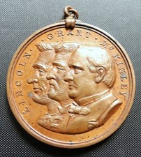 1900 Philadelphia National Republican Convention Medal Lincoln-Grant-McKinley picture