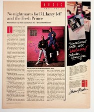 DJ Jazzy Jeff & Fresh Prince Article 1980s Magazine Page Jovan Musk Ad picture