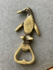 Vintage Walter Bosse Brass Penguin Cap Lifter Bottle Opener MCM 60s Vienna Herta picture