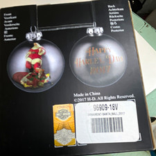 Harley-Davidson Happy Harley-Days Santa Glass Ball Ornament 2017 96909-18V picture