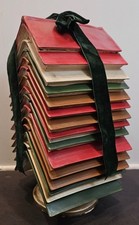 Cracker Barrel STACKED BOOK CHRISTMAS TREE WITH RIBBON -Viral Holiday Decor picture