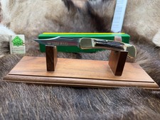 1989 Puma Earl Knife With Genuine Stag Handles Mint in Green / Yellow Box - 