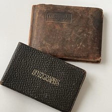 Antique 1920s Hand Written Autograph Album Set ID Titus Sisters Doodles picture