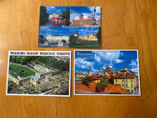 Lot of 3 Postcards from Warsaw Poland Crisp Clean cards (6.5 x 4.5 in) Never Use picture