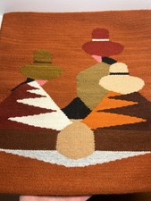 VTG Hand Woven Wool Pillow Cover Ecuador  Peru Andean Folk Art picture