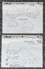 THE JETSONS  FLYING CAR VEHICLE 2 MODEL SHEETS Hanna Barbera Cartoon 1984 picture