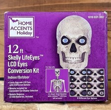 HOME ACCENTS - Halloween 12 ft Skelly LifeEyes LCD Eyes Conversion Kit TESTED picture
