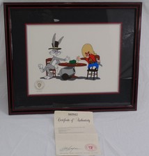 Warner Brothers Bugs Bunny Yosemite Sam Loaded Hands Serigraph Art Cel picture