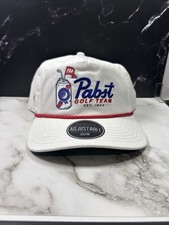Pabst Blue Ribbon Golf Team Adjustable White Snapback Hat With Tee Slot NEW ⛳️ picture