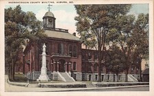Auburn ME Maine Androscoggin County Courthouse Court House 1920s Vtg Postcard O1 picture