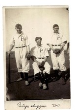 1911 Portage Sluggers Baseball RPPC Postcard Hecla South Dakota to Westfield WI picture