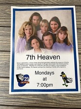 Vintage 7th Heaven WB 23 WBUI Flyer Ad Promo 8.5” x 11