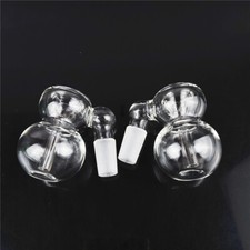 2pcs 14mm 45 Degree Glass Ash Catcher Bong Joint Gourd Bowl Percolator Bubbler picture
