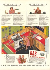 1941 NATURAL GAS Modern Kitchen Gas Oven VINTAGE MAGAZINE PRINT ADVERTISEMENT picture