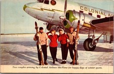 Colonial Airlines' Famous Skycruisers Highest American Vintage Postcard TP15-30 picture