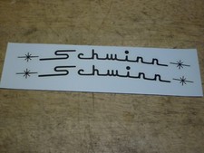 Schwinn Large Curved Script Bicycle Black Decal Typhoon Hollywood Wasp & picture