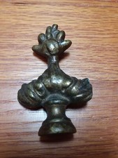 Brass Victorian Crown Vintage Ornate Lamp Finial Decorative Heavy Part picture