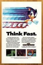 1991 Sonic the Hedgehog Sega Genesis Print Ad/Poster Official Game Promo Art 90s picture