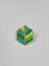 Stylized Green Leaf Lapel Pin picture