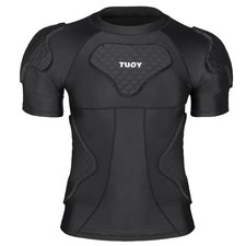 TUOYR Padded Compression Shirt Chest Protector Black picture