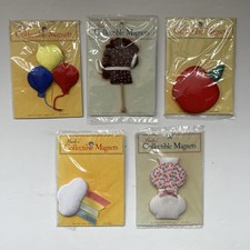 Vtg Paula’s Collectible Magnets Lot Fridge Cottage Decor C.M. Paula Co. 80s New picture