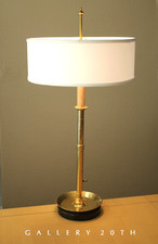 WOW VTG PARZINGER STIFFEL BRASS TABLE LAMP MID CENTURY MODERN MCM CLEAN LINES picture