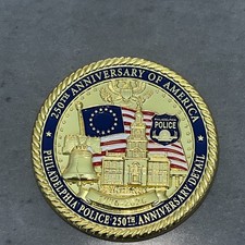 Philadelphia Police USA 250th Anniversary  Challenge Coin picture