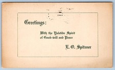 1916 CHRISTMAS GREETNGS from E.O. SPITZNER PORTLAND OREGON CANCEL POSTCARD picture