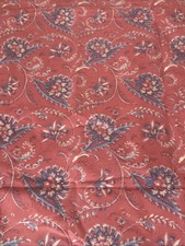 Vtg Charles Demery Tissu Souleiado French Provincial Cotton Fabric Red Paisley picture