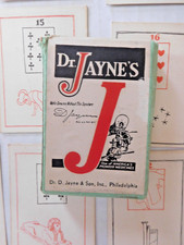 Vintage Dr. Jayne's Egyptian Fortune Telling Playing Cards all 36 cards + Box picture