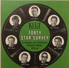 KILT 6-10 Radio Houston 40 Star Survey Houston Sept. 25 - Oct. 2 1968 Vintage picture