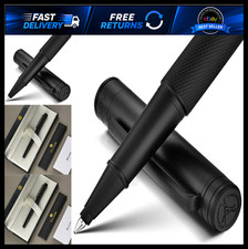 Luxury Matte Black Rollerball Pen Set, Schmidt Ink Refill, Executive Gift for picture