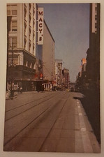 Kansas City Missouri Postcard Main Street Shopping Center Vintage c1950s picture